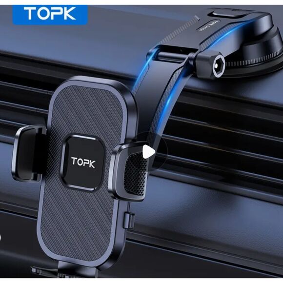 TOPK NWT Phone Holder Horizontal and Vertical Cell Phone Mount for Car - Picture 1 of 5